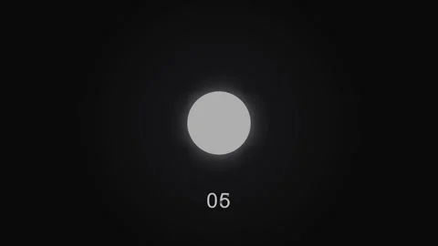 Glowing gray circle on black background. Video stock 337011126