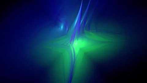Glowing Green and Blue Abstract Energy Waves on Dark Background Stock Footage 345952648