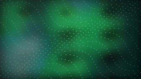 Glowing green and blue dotted wave lines drift in a seamless loop Stock Footage 343324662