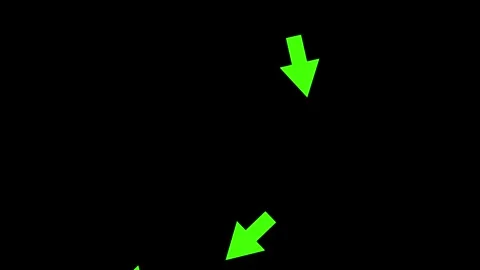 Glowing green arrows pointing down Stock Footage 309920901