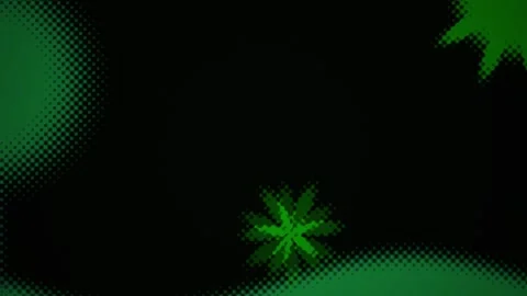 Glowing Green Asterisk on Black Background. Stock Footage 335109810
