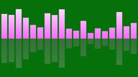 Glowing Green Audio Wave Equalizer with Rhythmic Digital Sound Motion 4K Stock Footage 345929393