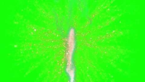 Glowing green background with sparkling gold particles Stock-Footage 338215660