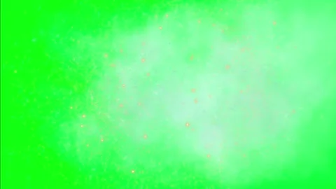 Glowing green background with sparkling particles Stock Footage 338221888