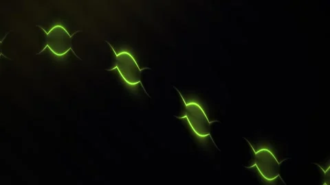Glowing green bacteria cells under microscope. 스톡 동영상 336231666