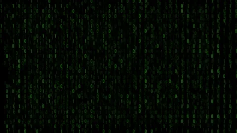 Glowing Green Binary Data Stream Background Vídeo Stock 320164727