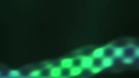 Glowing green checkered pattern in the dark. Stock Footage 337507624