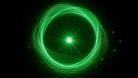 Glowing Green Circle Animation with Central Light. Stock Footage 330336206
