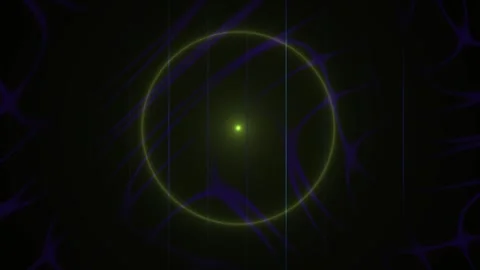 Glowing green circle on black background. Stock Footage 335356486