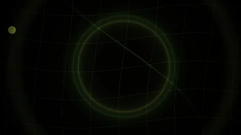 Glowing green circle on black background with variations. Stock Footage 335517603