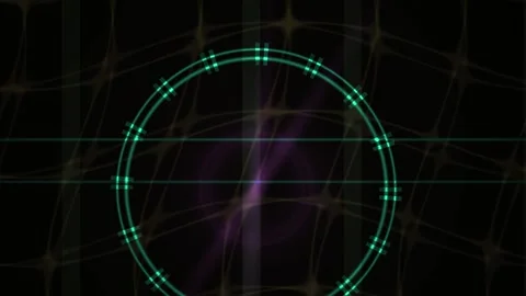 Glowing green circle on black background. Stock Footage 340019516