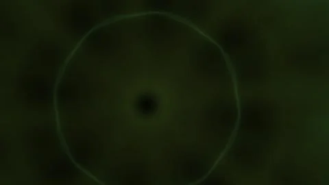 Glowing green circle on dark background. Stock Footage 334878402