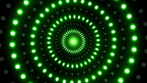 Glowing green circle dot lights overlay background Vídeos de archivo 325330723