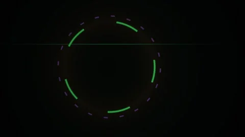 Glowing green circle light technology. Stock Footage 340019362