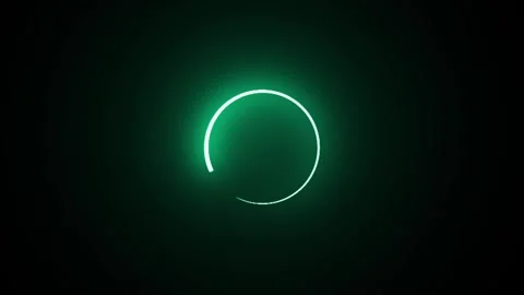 Glowing Green Circle Loading Animation Abstract Background Futuristic Techn.. Video stock 337958851