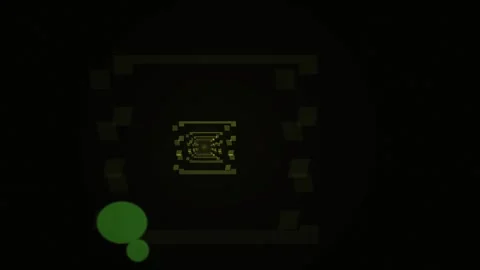 Glowing green circuit board in darkness. Video stock 337464381