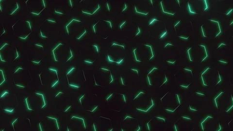 Glowing green circular grid pattern futuristic design element Stock Footage 322796975