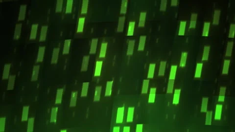 Glowing green code symbols on dark background. Stockbeeldmateriaal 335517936