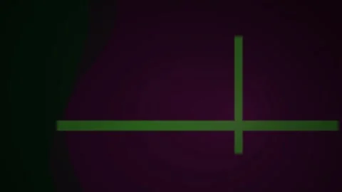 Glowing green cross on dark background with purple hue and white space. Stock Footage 336696702