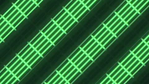Glowing green diagonal grid light pattern background with neon lines animation 動画素材 333189354