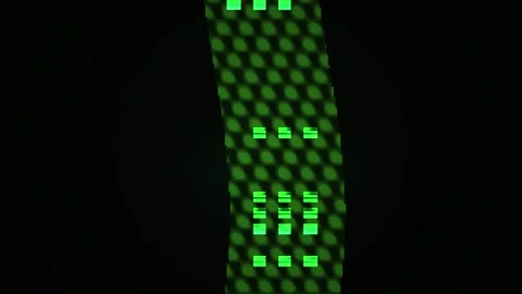 Glowing green digital face closeup animation. Stock Footage 333925907