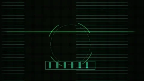 Glowing green digital interface display. Stock Footage 335356599