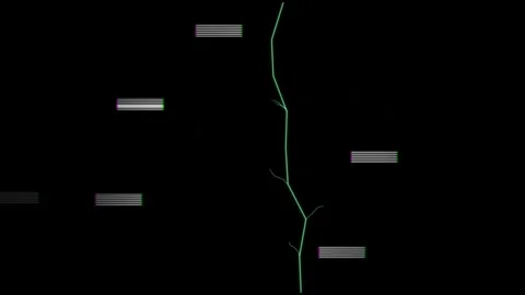 Glowing Green Digital Vine Glitch Background Animation Video stock 341578011