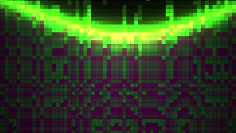 Glowing green digital wave patterns. Stock Footage 334878713