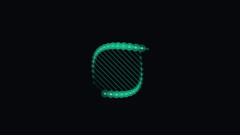 Glowing Green DNA Helix Rotating on Black Background 스톡 동영상 341776781