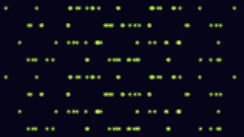 Glowing green dot grid on black background Stock Footage 315084370