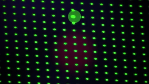 Glowing green dots on black background technology concept. Stock Footage 336696812
