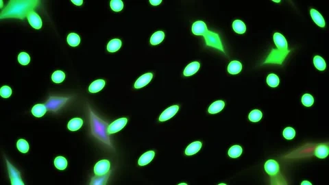 Glowing green dots on black background. Stock Footage 340019949