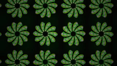 Glowing green flower pattern design. Stock Footage 334878668