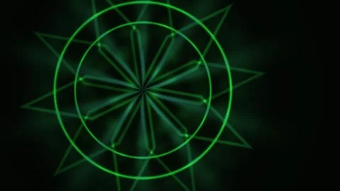 Glowing green geometric shape design element. Stock Footage 334675306