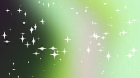Glowing Green Gradient Background with Sparkling Stars. Stock Footage 329928295