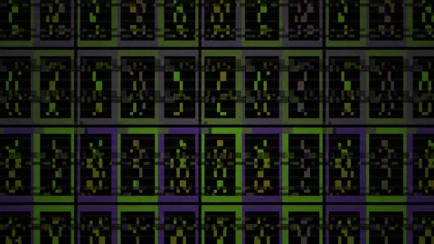 Glowing green grid on black background. Stock Footage 334670830