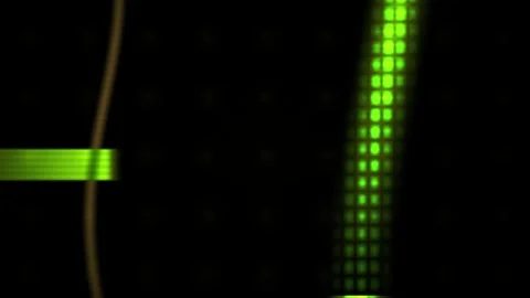 Glowing green grid on black background with neon lines. Stock Footage 336232951