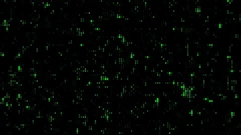 Glowing Green Halftone Pixel Grid Digital Technology Motion Loop Stock Footage 345512256