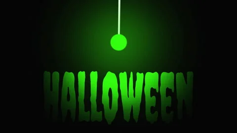 Glowing green Halloween Stock Footage 345724880