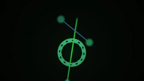 Glowing green laser sight target. Stock Footage 334337653