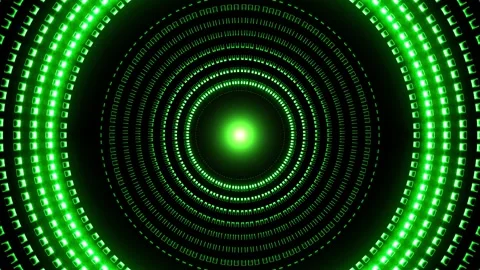Glowing green LED light circle 動画素材 325331177