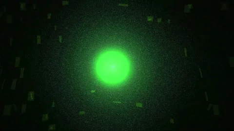 Glowing Green Light on Brick Wall Background. Stock Footage 335518527