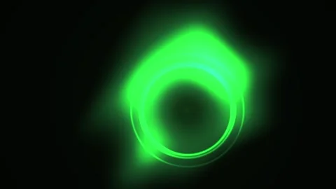 Glowing green light circle animation. Stock Footage 334878736