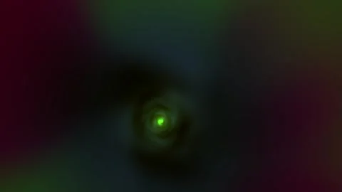 Glowing green light in dark space. Stock Footage 334686719