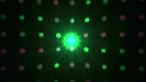 Glowing green light dots on dark background. Stock Footage 335955989