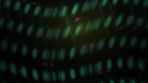 Glowing green light dots on dark background technology. Stock Footage 336233113