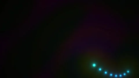 Glowing green light dots in a row on dark background. Stock Footage 337465298
