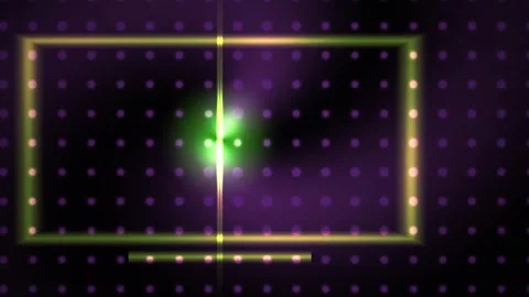 Glowing green light in a purple rectangle. Video stock 337465437