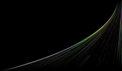 Glowing Green Light Streaks: Upward Convergence Animation Stock-Footage 343551746