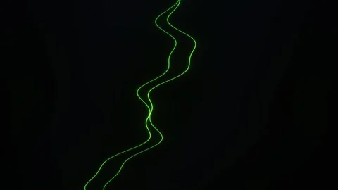 Glowing green light trail on black background. Stock Footage 336697109